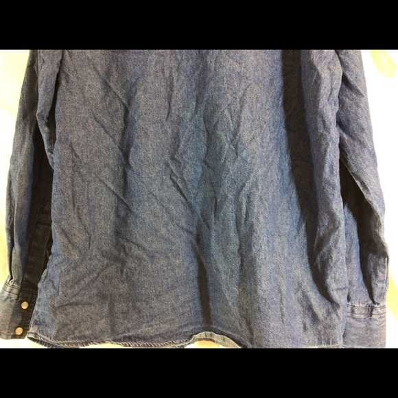 Cool Mens Sz L BLACK CANYON OUTFITTER Darker Wash Pearl Snap Front Denim Shirt - Picture 11 of 11